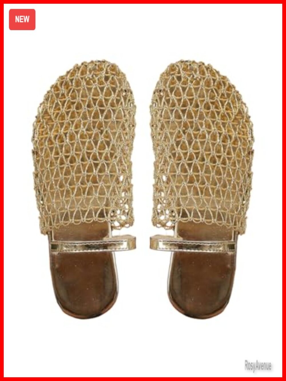 Women's Mesh Flat Closed Toe Sandals Woven Flats Summer Mules